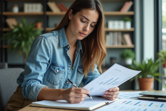 Jeune femme professionnelle en réunion de travail