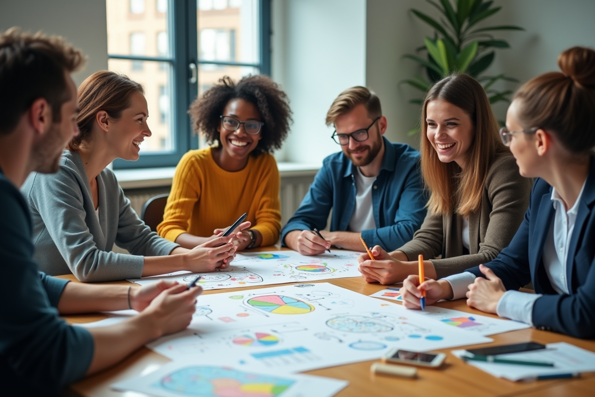 Groupe de personnes discutant autour d