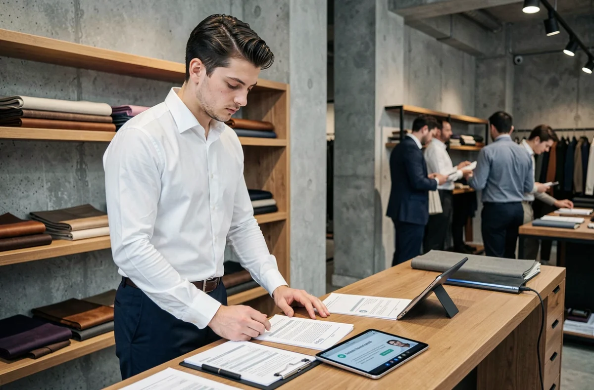 Responsable RH d'une maison de luxe analysant les critères du certificat LVMH pour un recrutement